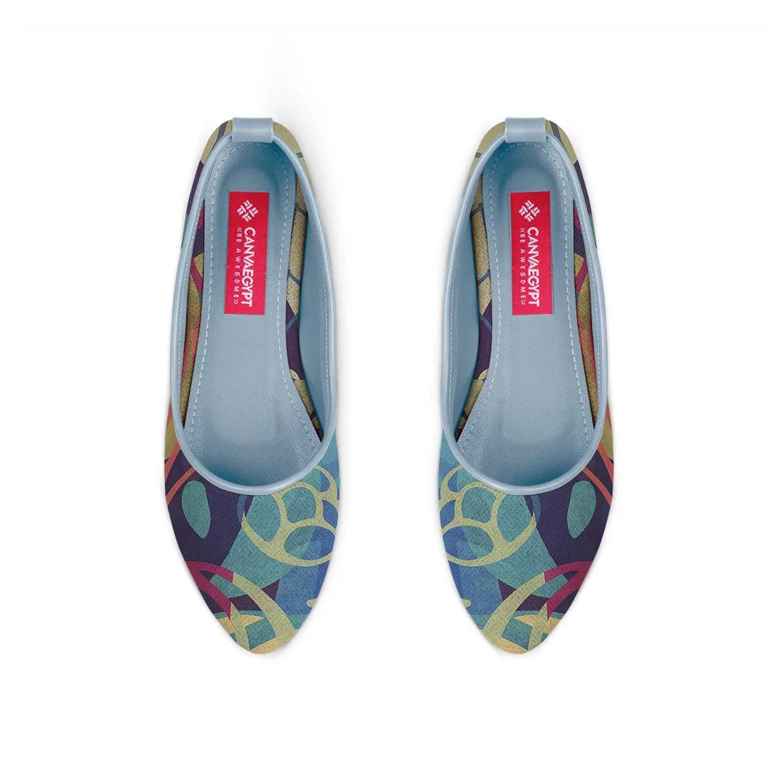 Blue Round Toe Shoe Sea Herbs - CANVAEGYPT