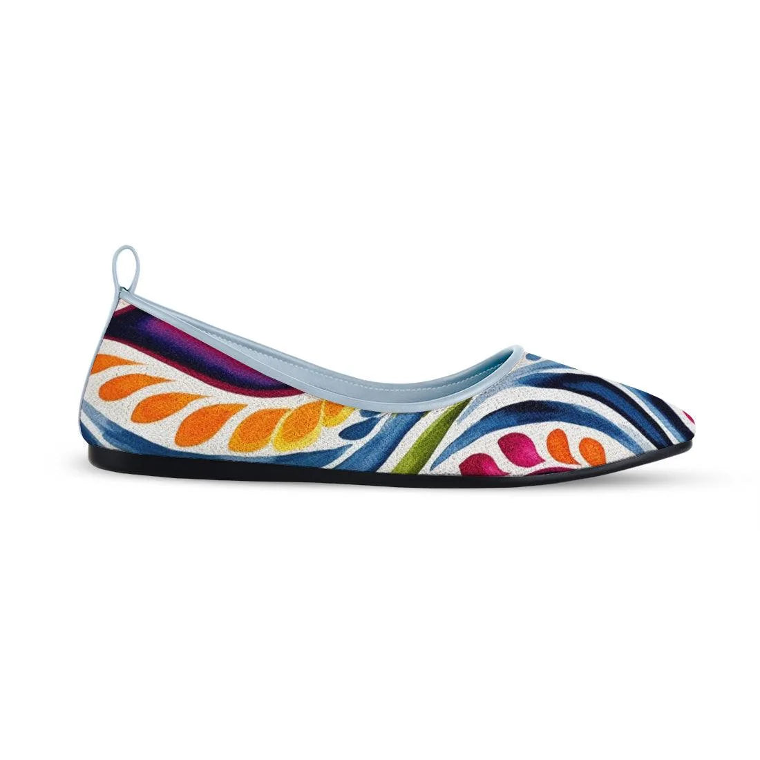 Blue Round Toe Shoe Stipples - CANVAEGYPT