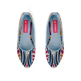Blue Round Toe Shoe Stipples - CANVAEGYPT