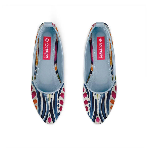 Blue Round Toe Shoe Stipples - CANVAEGYPT