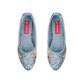 Blue Round Toe Shoe Vibrant purple