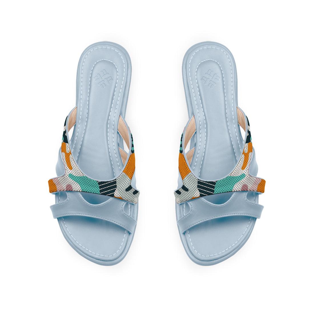 Blue Split Slipper Lines Colors