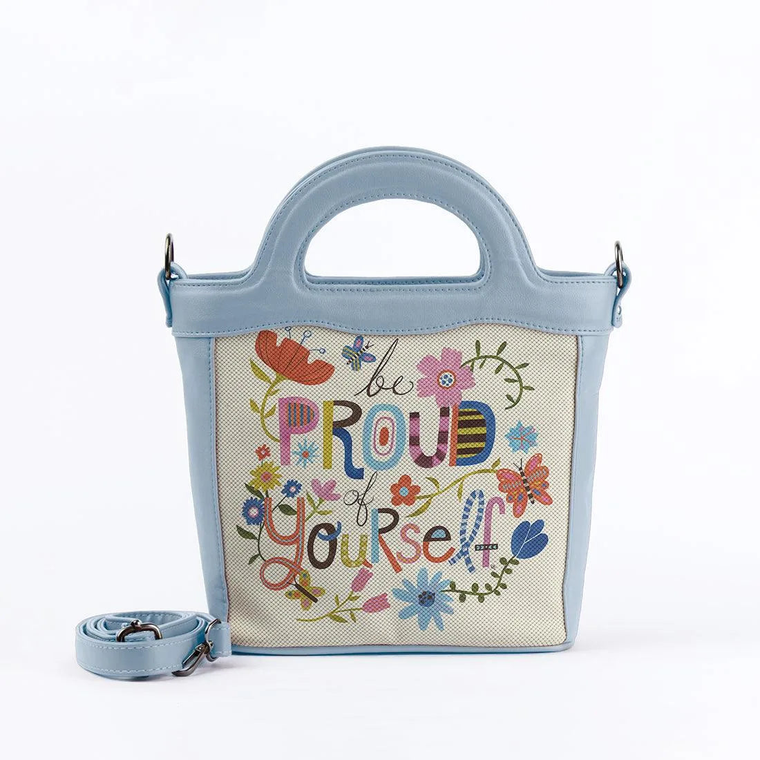 Blue Top Handle Handbag Be Proud - CANVAEGYPT