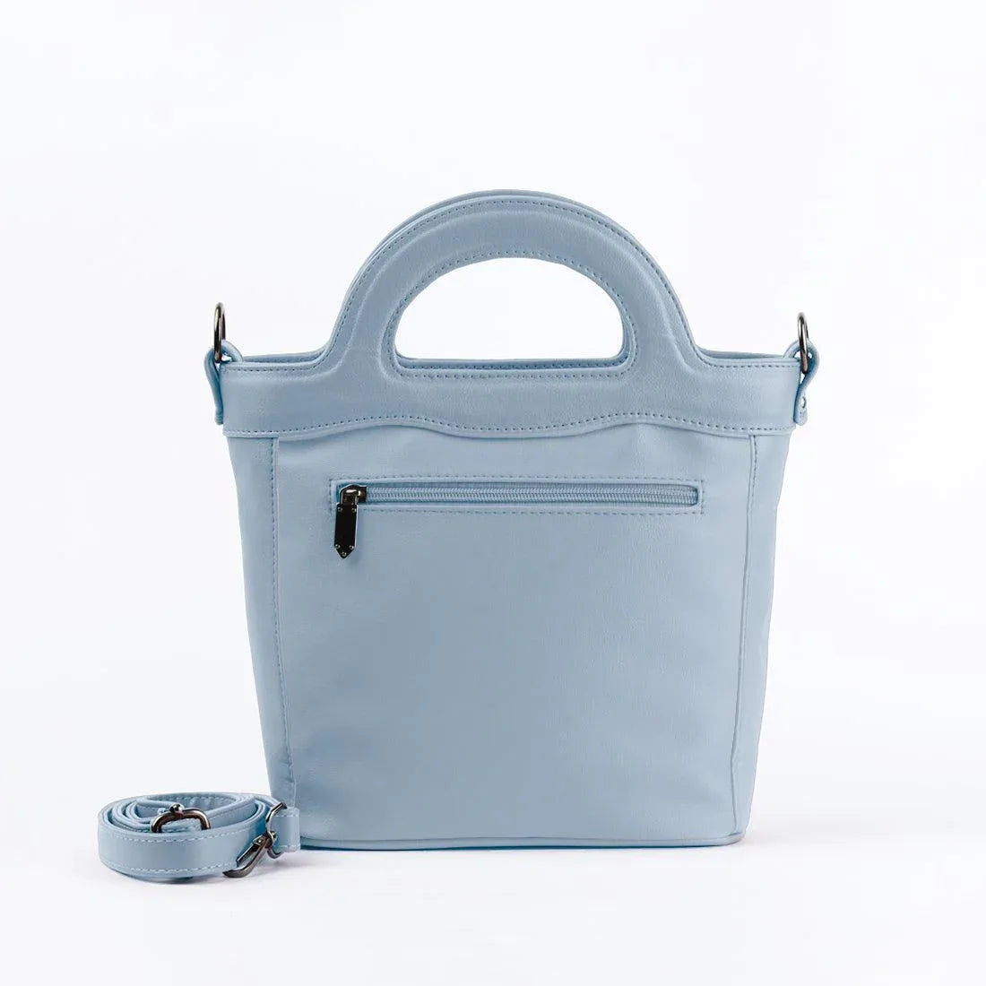 Blue Top Handle Handbag Dark Floral - CANVAEGYPT