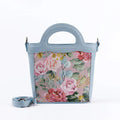 Blue Top Handle Handbag Watercolor gentle