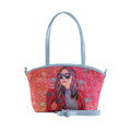 Blue Wide Tote Bag City girl