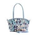 Blue Wide Tote Bag Dogs