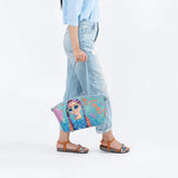 Blue Wide Tote Bag Lilac locks - CANVAEGYPT