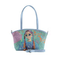 Blue Wide Tote Bag Lilac locks