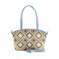 Blue Wide Tote Bag Pixely
