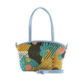 Blue Wide Tote Bag Random Points