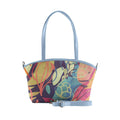 Blue Wide Tote Bag Sea Herbs