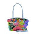 Blue Wide Tote Bag Summer Pattern