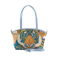 Blue Wide Tote Bag Tiger in the mountains