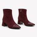 Burgundy Signature Ankle Boots