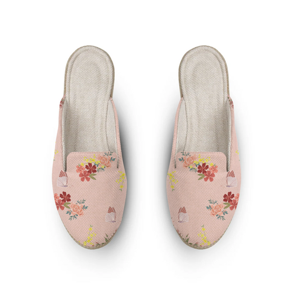 Butterfly Voyage Mules – ميول حريمي برسمة فراشات – ECADRA