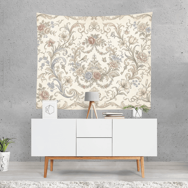Wall Tasperty Vintage Rococo Soft Floral Aesthetic