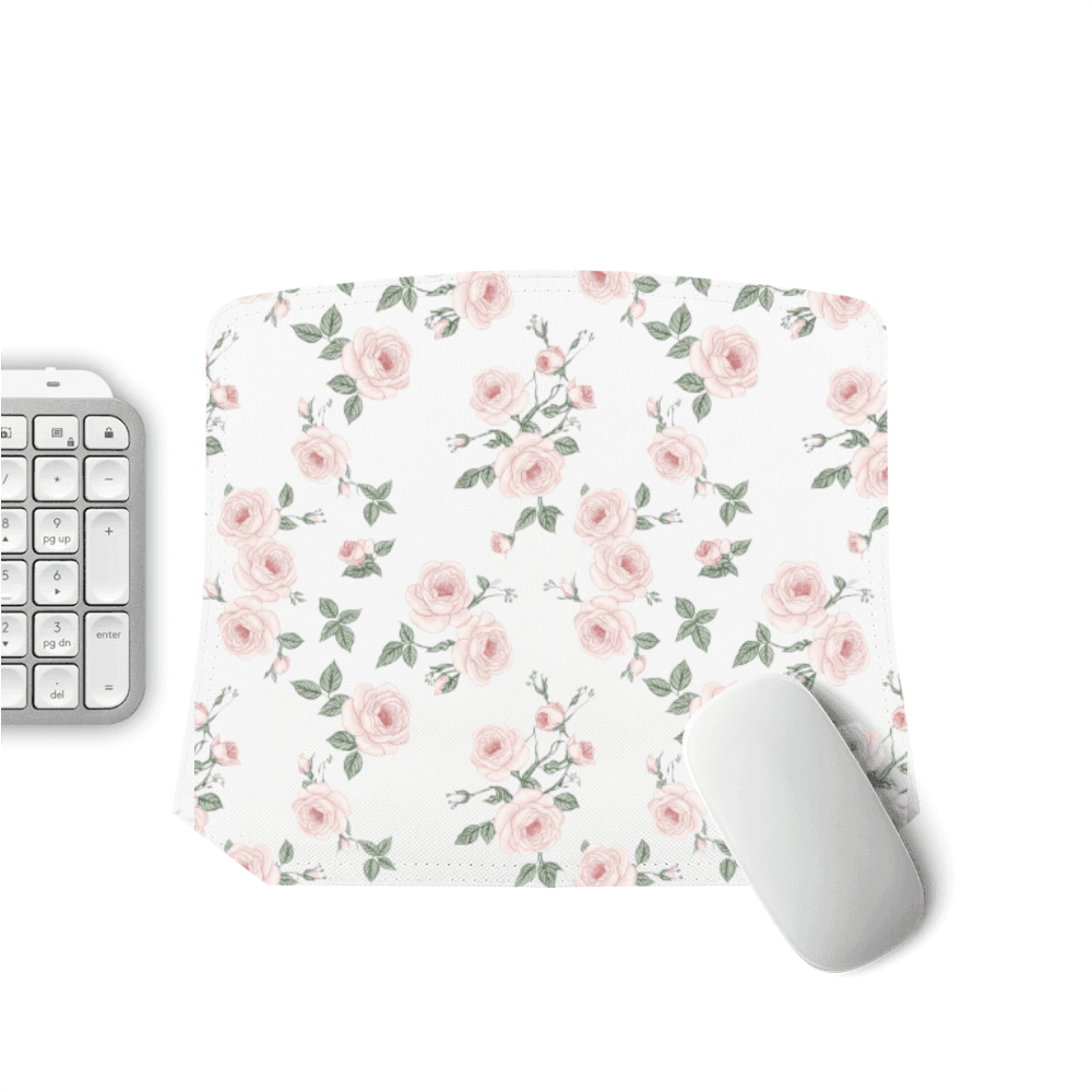 Pixel Pad Vintage Pink Rose Shabby Chic Floral Seamless Pattern - 1