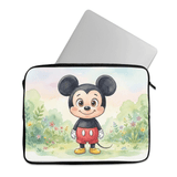 Laptop Sleeve Watercolor Mickey Mouse in Spring Garden - 1