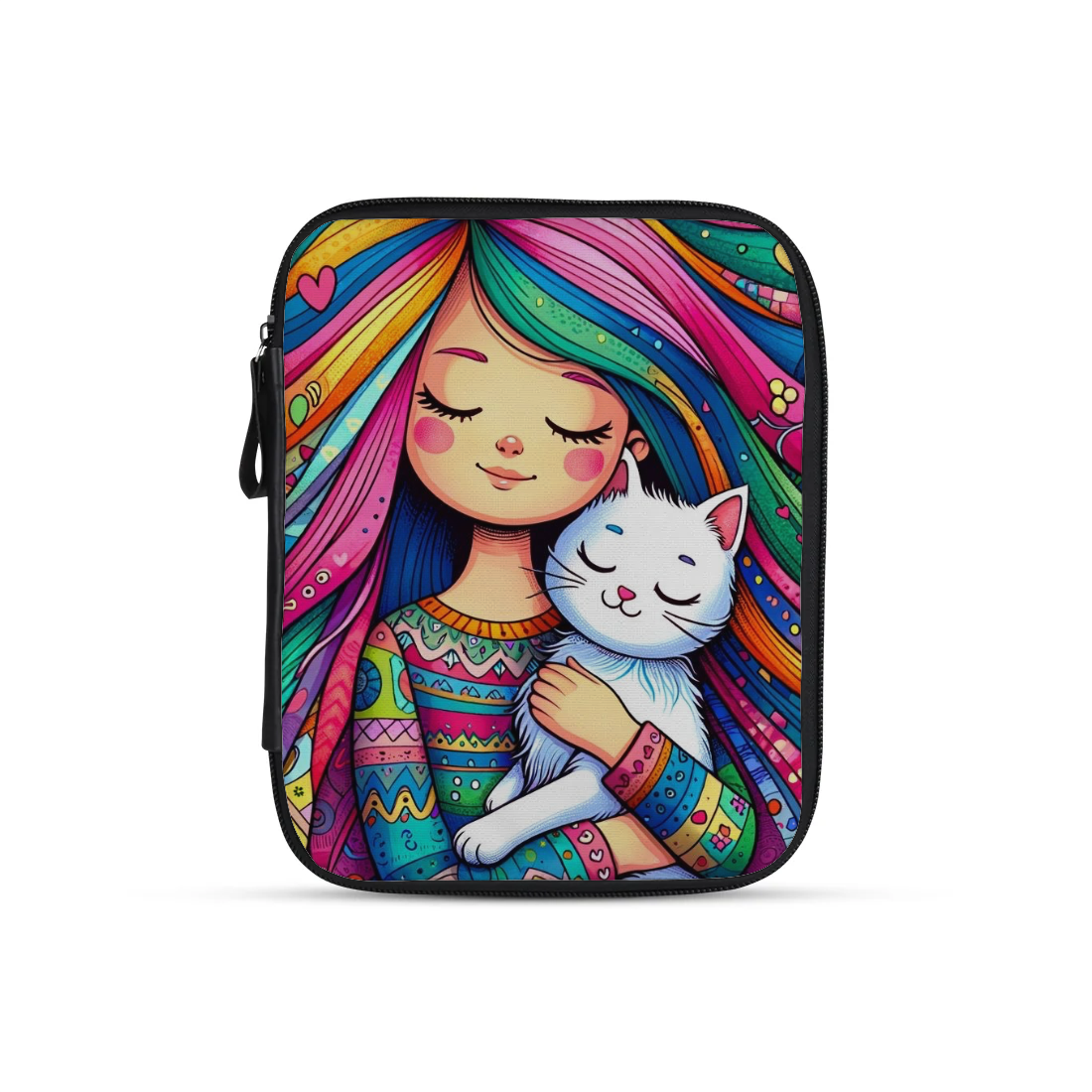 Cat Lovers design printed on a tablet sleeves — ECADRA