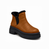 Havana Suede Teddy Puffer Boots – هاف بوت شمواه حريمي – ECADRA