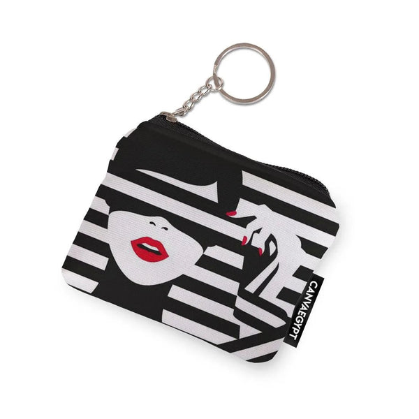 Coin Pocket Black And White Girl - CANVAEGYPT