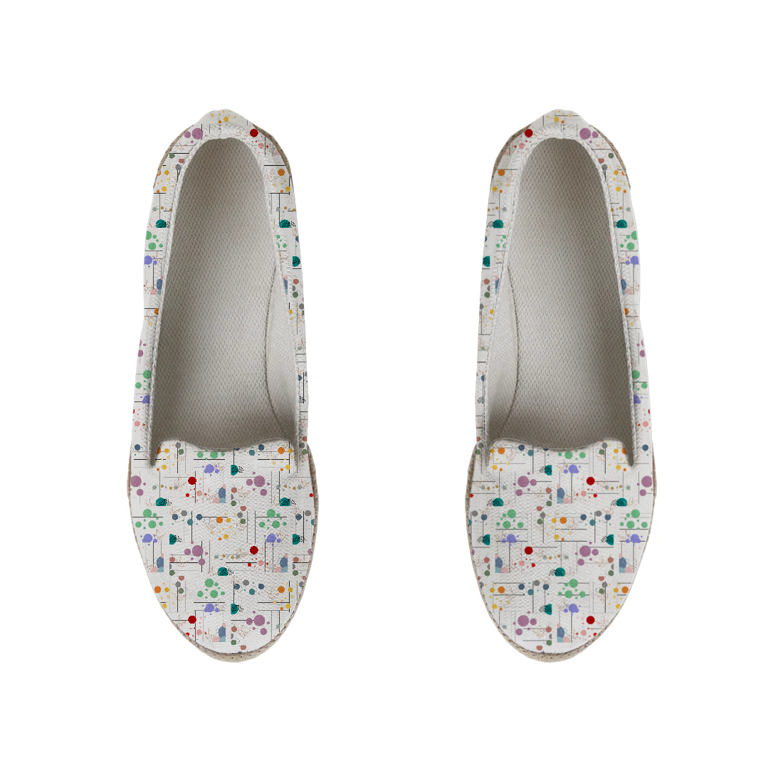 Colorful Circles design printed on a footwear — ECADRA