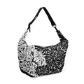Crescent bag B&W Leaves