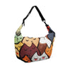 Crescent bag Cats faces