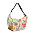 Crescent bag Forest Animals White