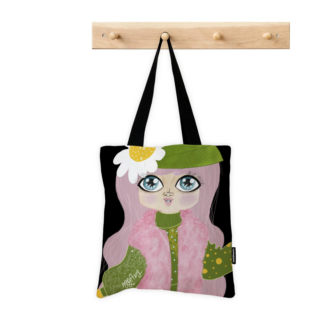 Cute little girl design printed on a bags — ECADRA