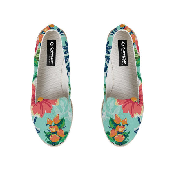 Cyan Floral Nook Espadrille - CANVAEGYPT