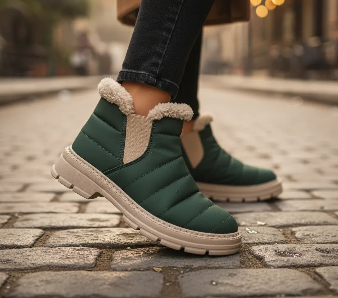 Cozy Step Winter Bootie DGreen - 1