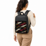 Daybook Backpack – Printed Brush Stripes, on model – شنطة ضهر لابتوب مطبوعة خطوط فرشاة، على الموديل – ECADRA