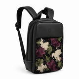 Daybook Backpack – Printed Inkspill, three-quarter view – شنطة ضهر لابتوب مطبوعة بقع حبر، من الجنب – ECADRA