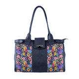 DB Double Handle Large Bag Purple Floral - CANVAEGYPT
