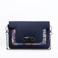 DB Mini Embossed Chain Bag Purple Floral