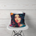 Decorative Pillow Abstract Women Face