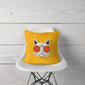 Decorative Pillow Cool Cat in yellow