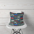 Decorative Pillow Fish Line