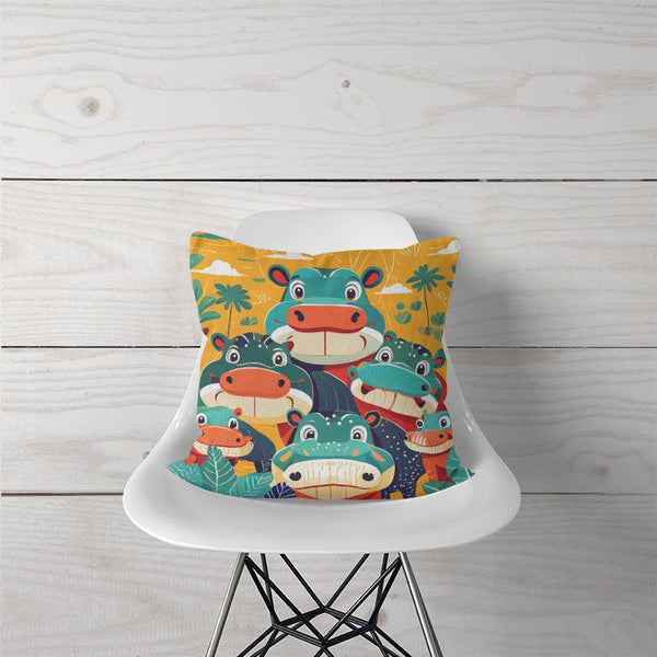 Decorative Pillow Pile of Hippo - CANVAEGYPT