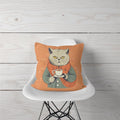 Decorative Pillow Retro British Cat