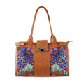 Double Handle Large Bag Purple Blue