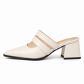 Double Strap Mules – Faux Leather
