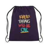 Drawstring Bag Everything will be ok - CANVAEGYPT