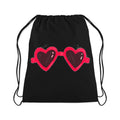 Drawstring Bag Heart-Glasses
