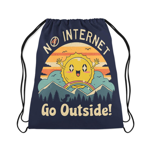 Drawstring Bag No internet vibes - CANVAEGYPT