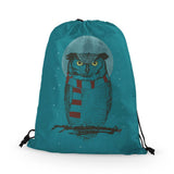 Drawstring Bag Winter owl - CANVAEGYPT
