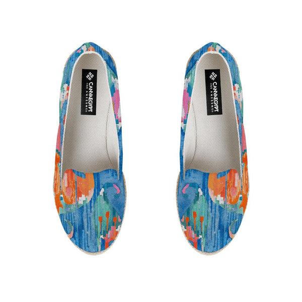 Electric Blue Ikat Nook Espadrille - CANVAEGYPT
