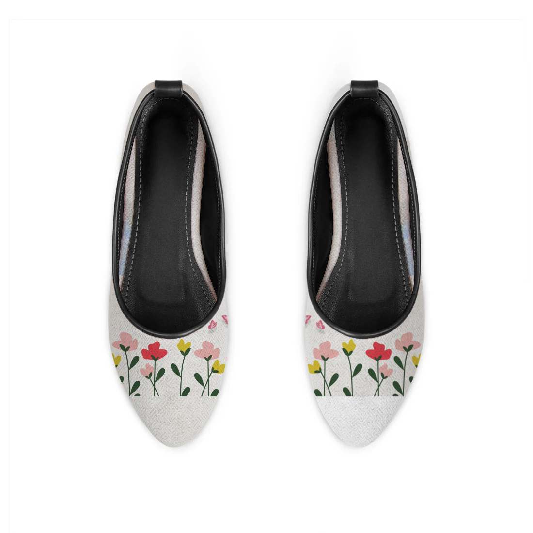 Elegant Flowers design printed on a footwear — ECADRA